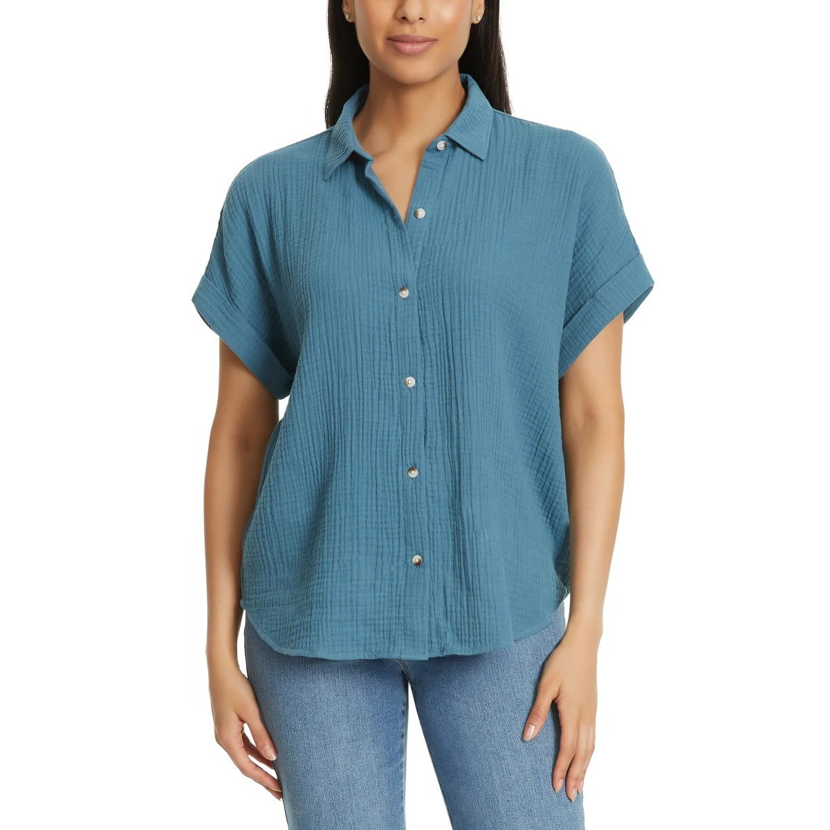 Jessica Simpson Women’s Short Sleeve Gauze Top