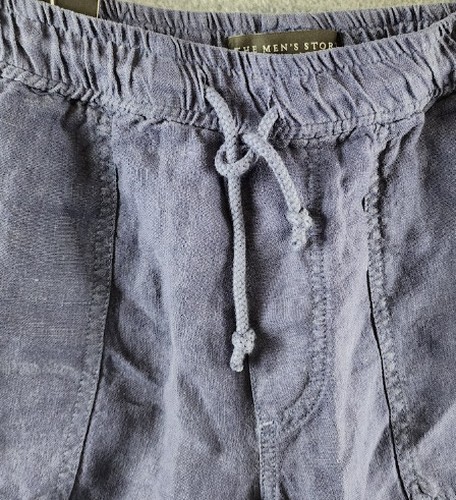 The Men’s Store at Bloomingdale’s Solid Linen 7″ Shorts Men’s 34 Navy Pull On