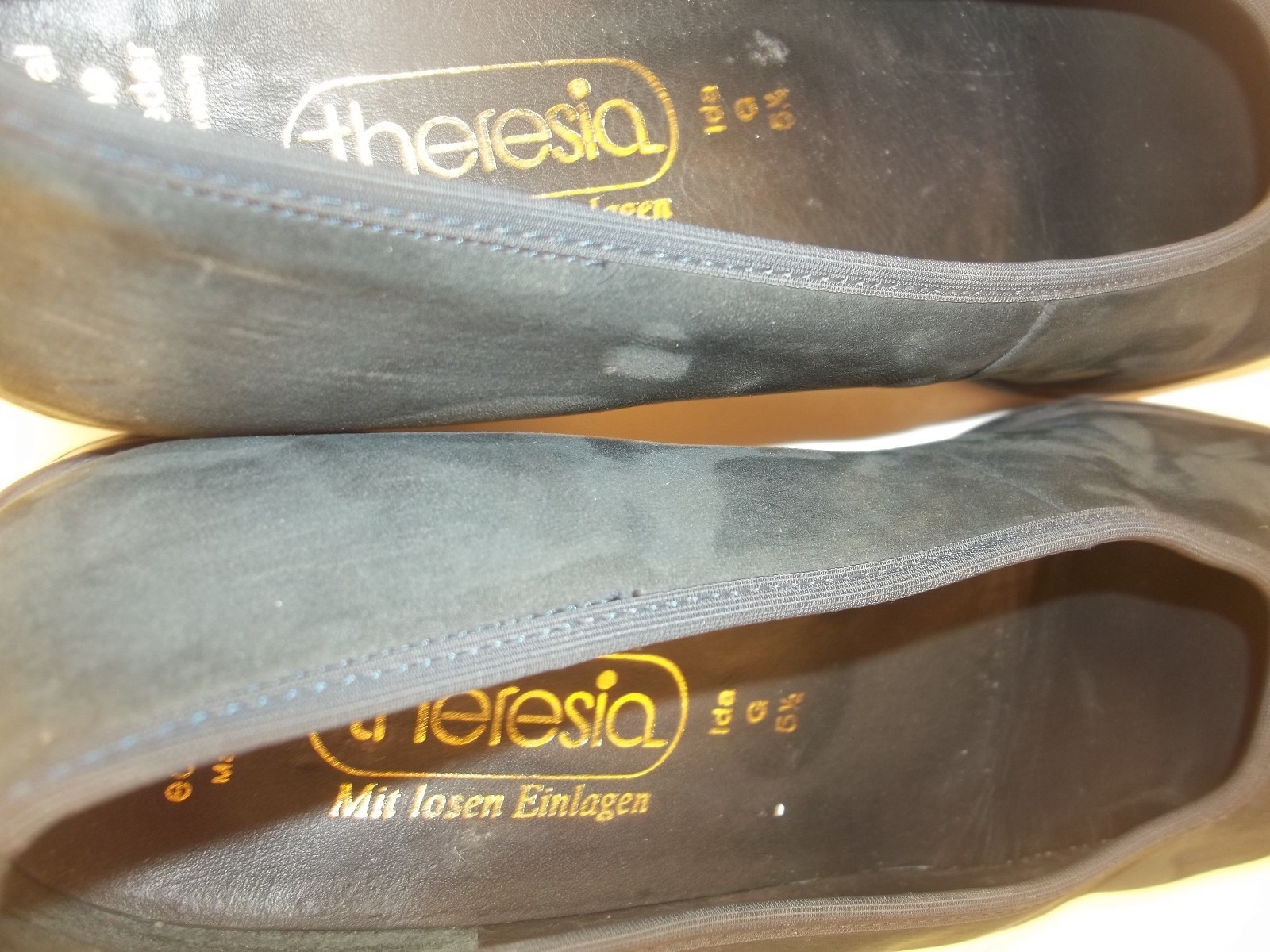 Theresia Womens US 9 G German 5.5 Black Suede Heels Pumps Work Shoes 2455