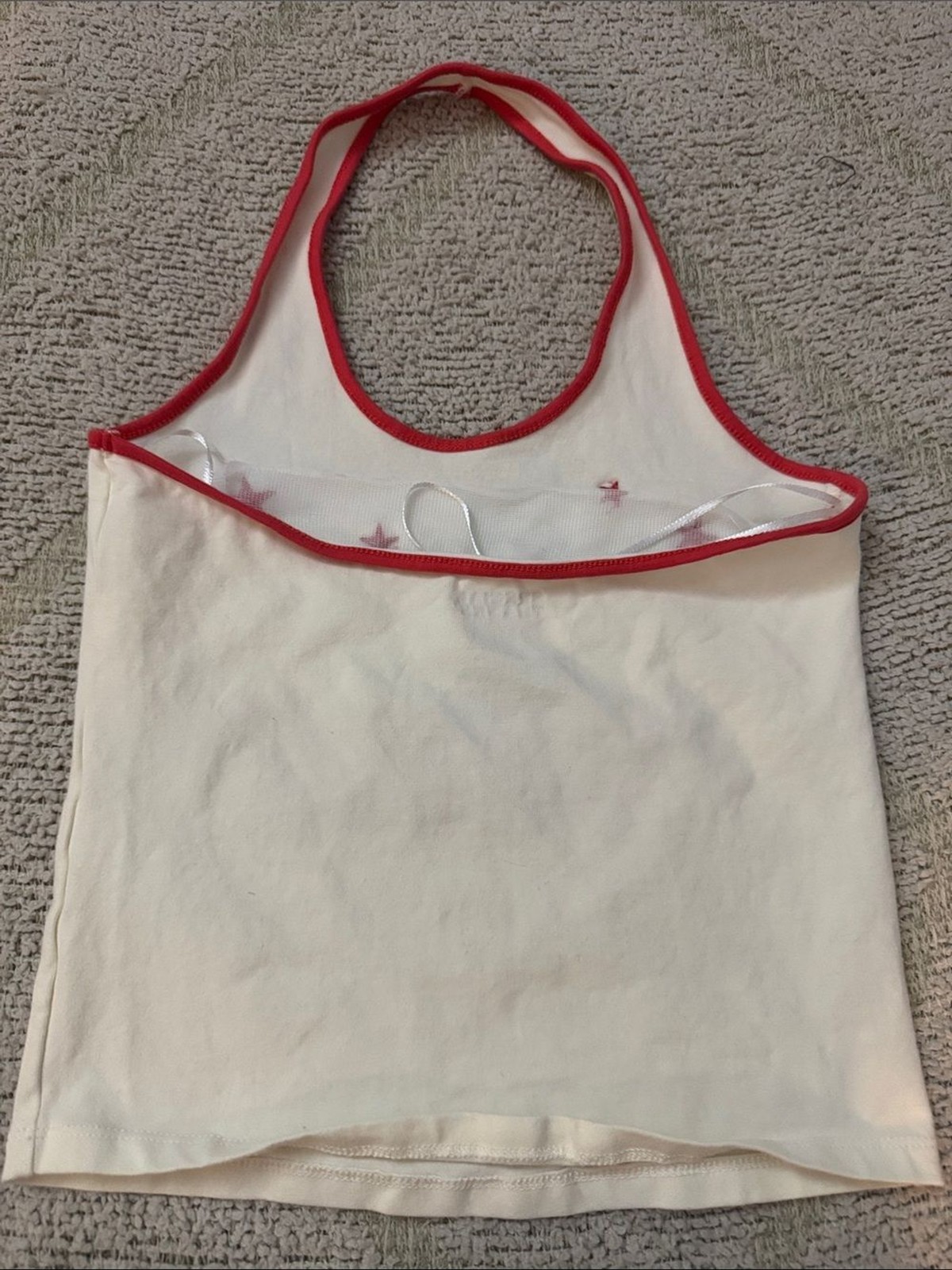 Special Thanks Star Spangled Bombshell Halter Tank Patriotic Y2K Top Sz small