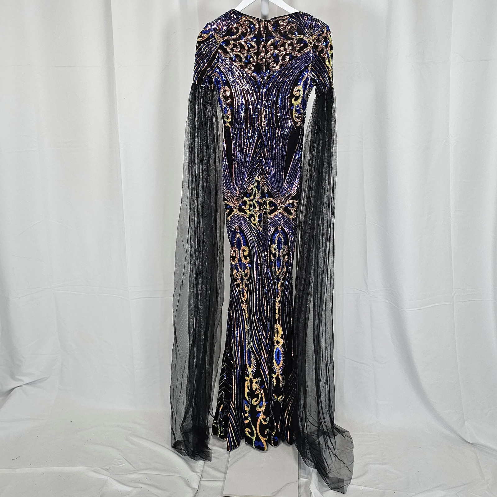 Celestial Glamour: Evening Gown with Mystical Flow