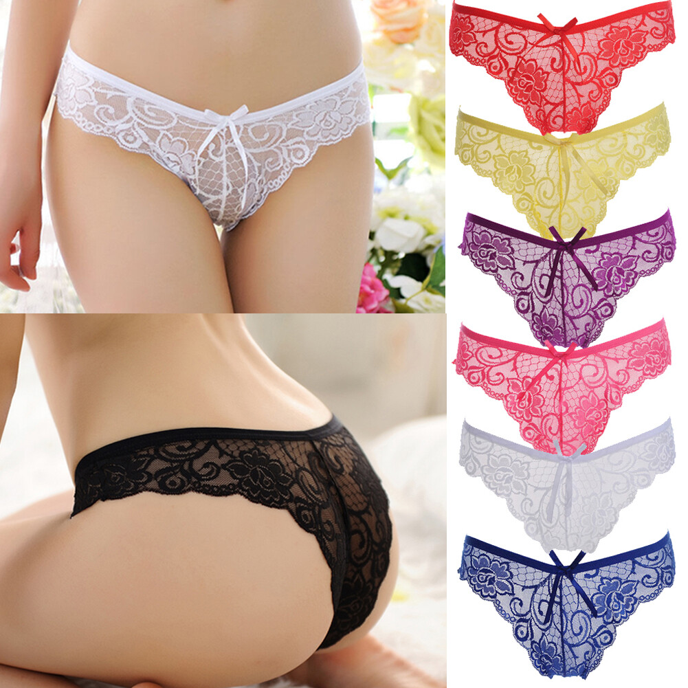 Cute Sexy Women’s Lingerie Lace Thongs G-string Panties Underwear Briefs T-back
