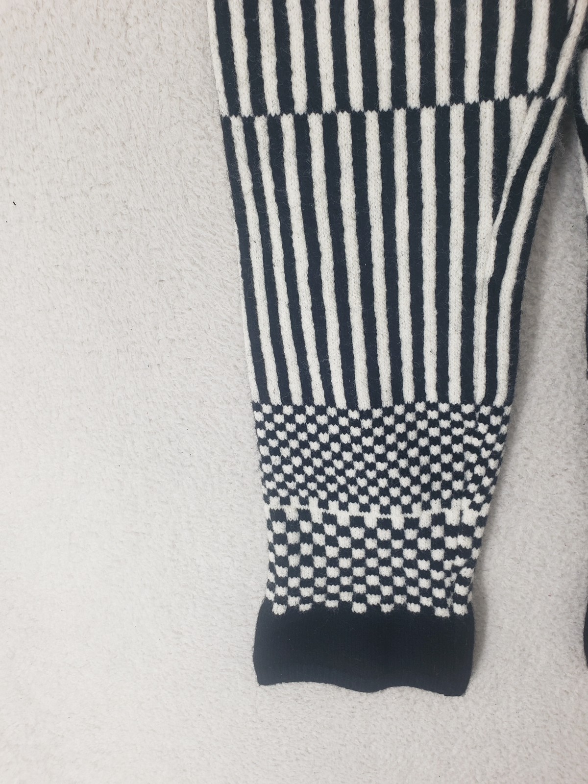 Tach Clothing Pants Womens XS Wool Knit Striped Checkered Pattern Warm