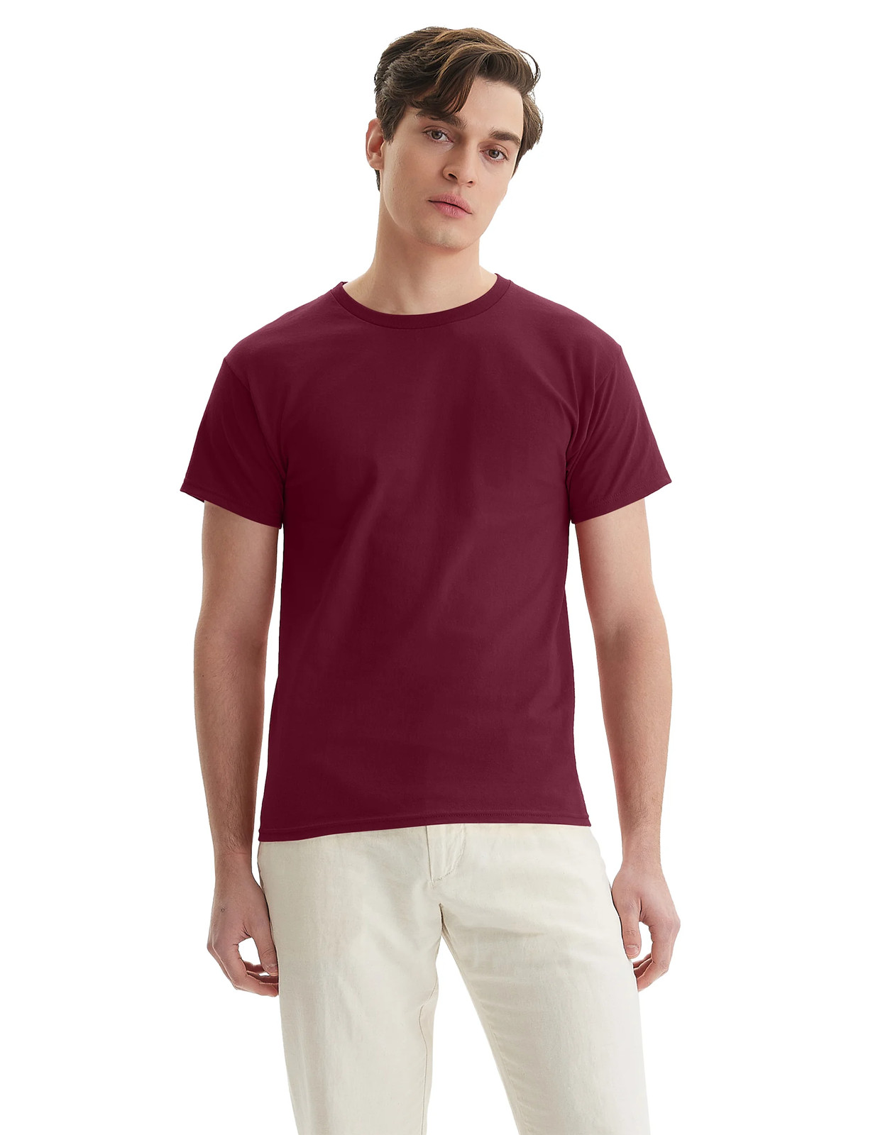 Hanes Men Crew neck T-Shirt 4-Pack ComfortSoft 100% Cotton Heavyweight Tee Plain