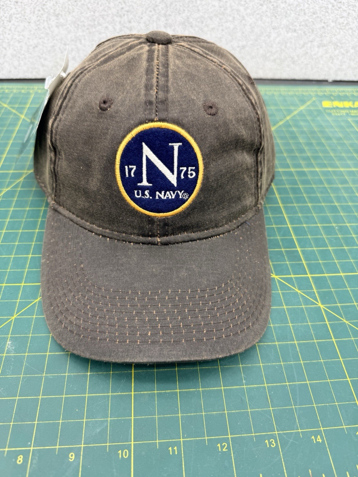 USN United States Navy 1775 Logo Waxed Canvas StrapBack Hat – by The Game – NWT!