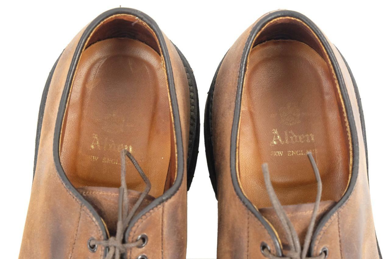 ALDEN Sz. 9.5 A/C Oxford Dress Shoes Goodyear Welt Oiled Leather Ombre Dk Brown