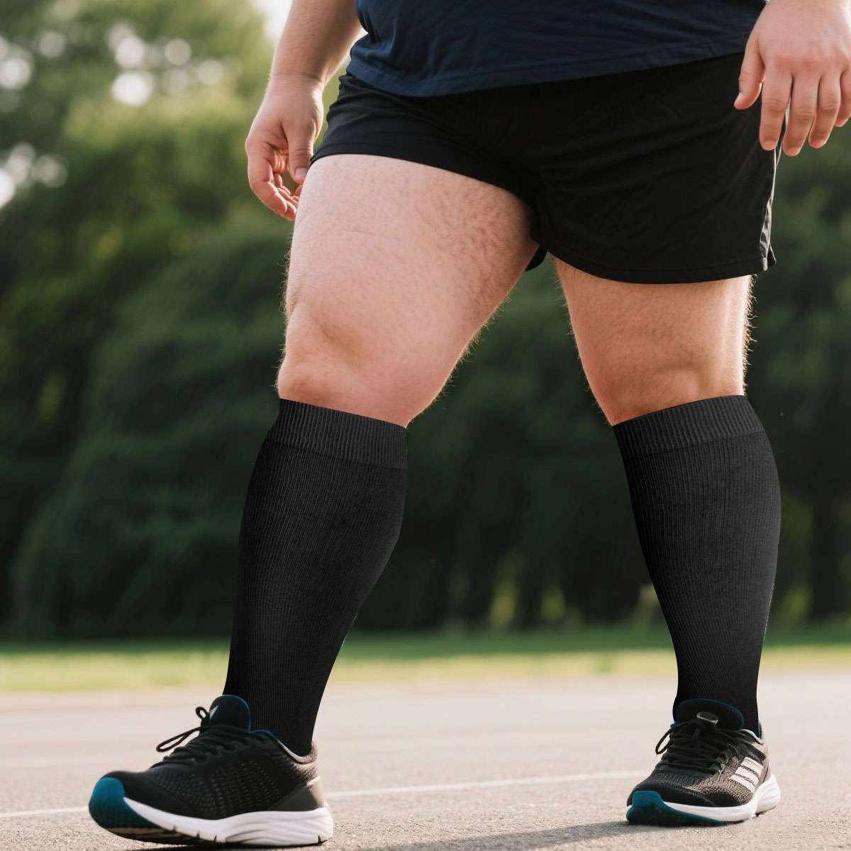 S-4XL Compression Socks 20-30 mmHg Medical Knee High For Women & Men Circulation