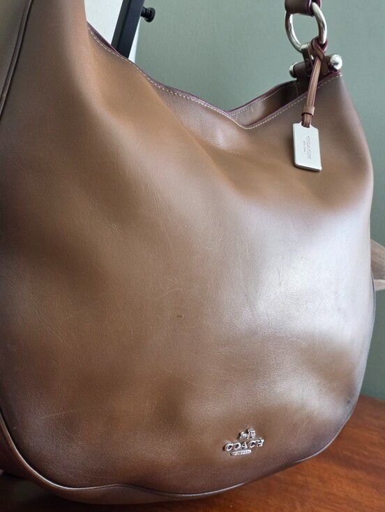 Coach F37905 Nomad Hobo Burnished Tan Glovetanned Leather Shoulder Bag