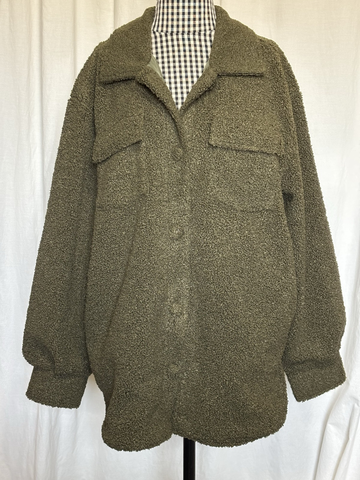 Southern Shirt Warm and Fuzzy Shirt Jacket Cedar Size Large Fully Lined NWT $98