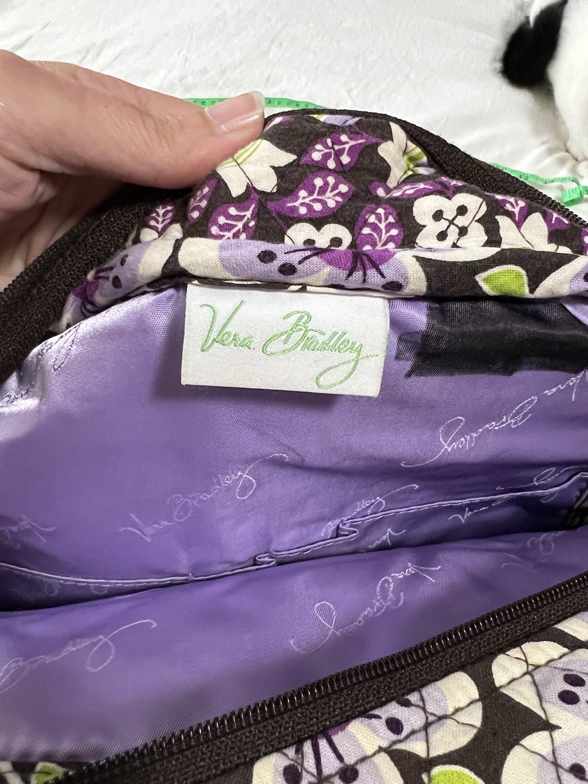 Vera Bradley Girls’ Cotton Backpack Purple Multicolor Floral