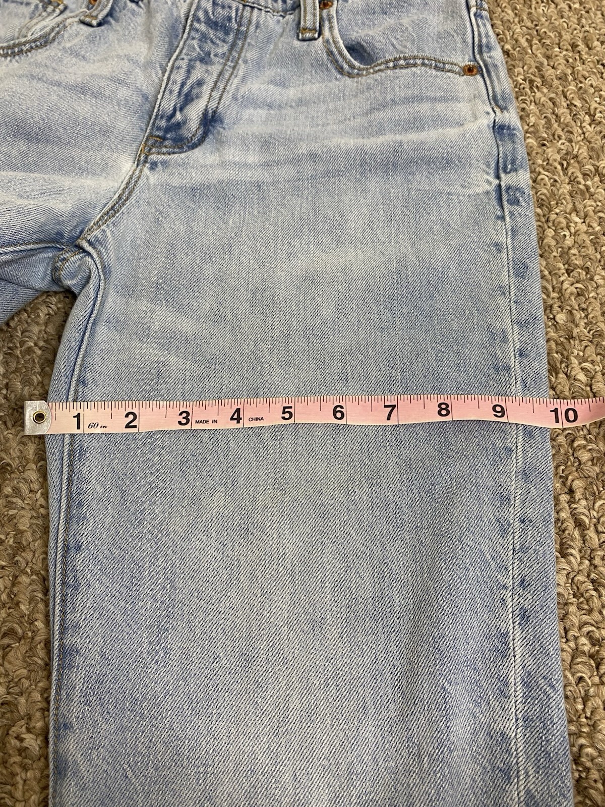 Gap Vintage High Rise Button Fly Light Wash Denim reworked crop Jeans Women’s 2