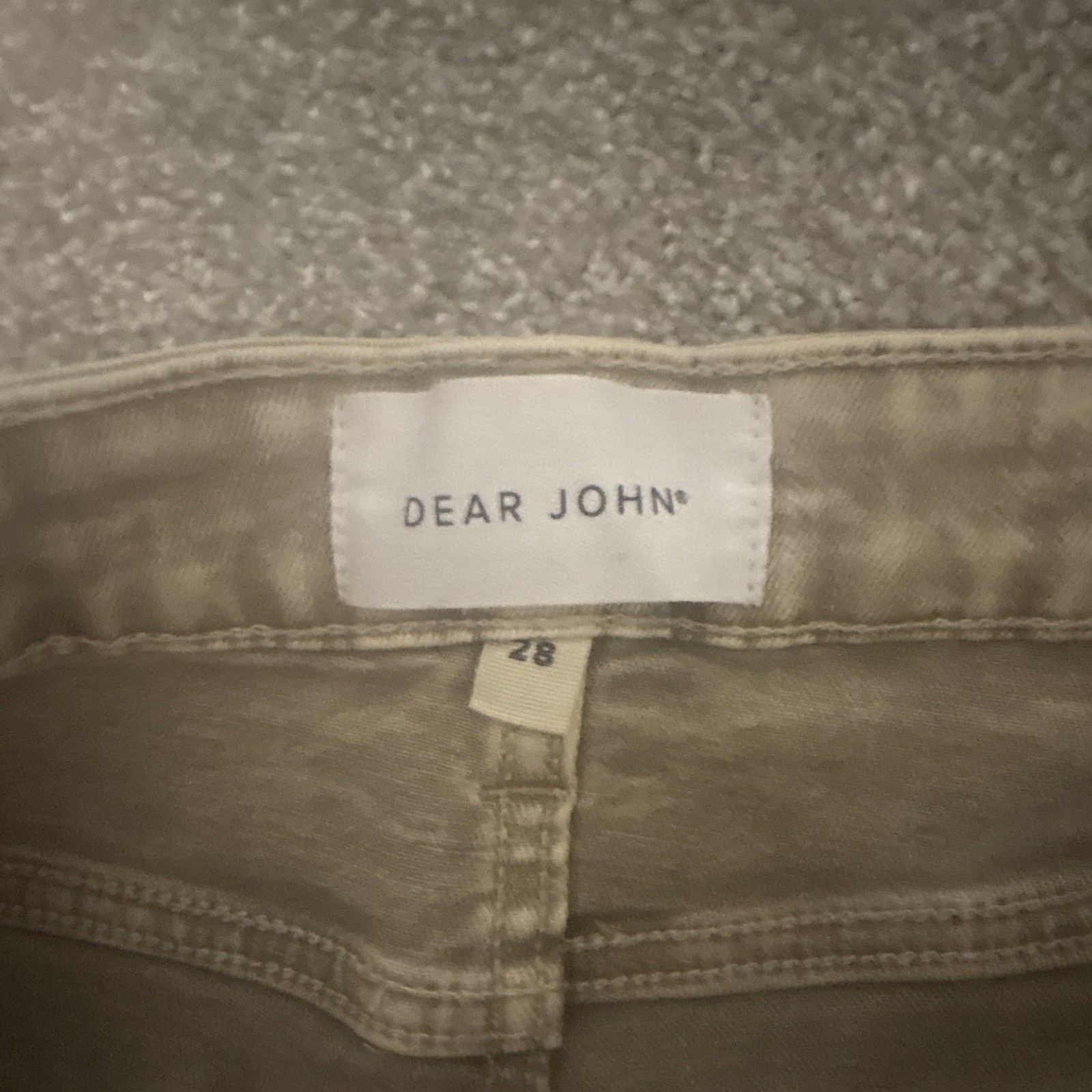 Dear John Women’s Beige Light Wash Skinny Jeans 5-Pocket Mid Rise Button