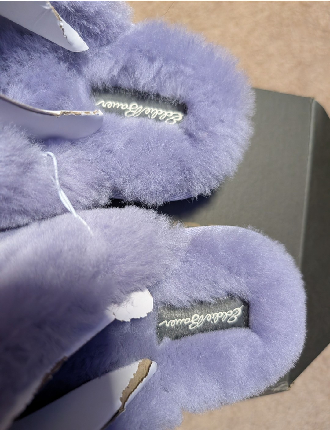 Eddie Bauer Faux Shearling Slippers size 8. Color: dusty lilac