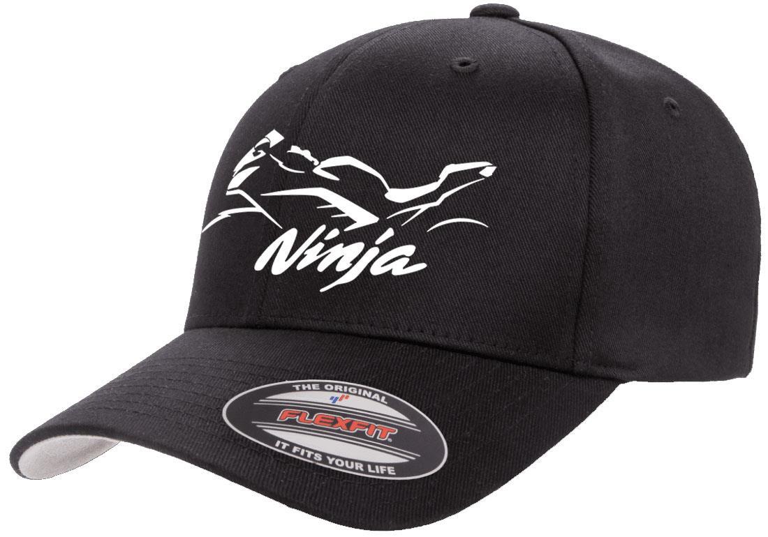 Kawasaki NINJA Motorcycle Flexfit 6277 Athletic Baseball Fitted Hat Cap