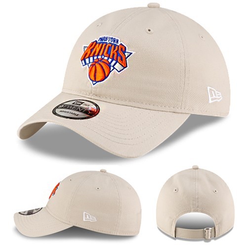 New Era New York Knicks 920 Beige Strapback Hat NBA League Adjustable Dad Cap