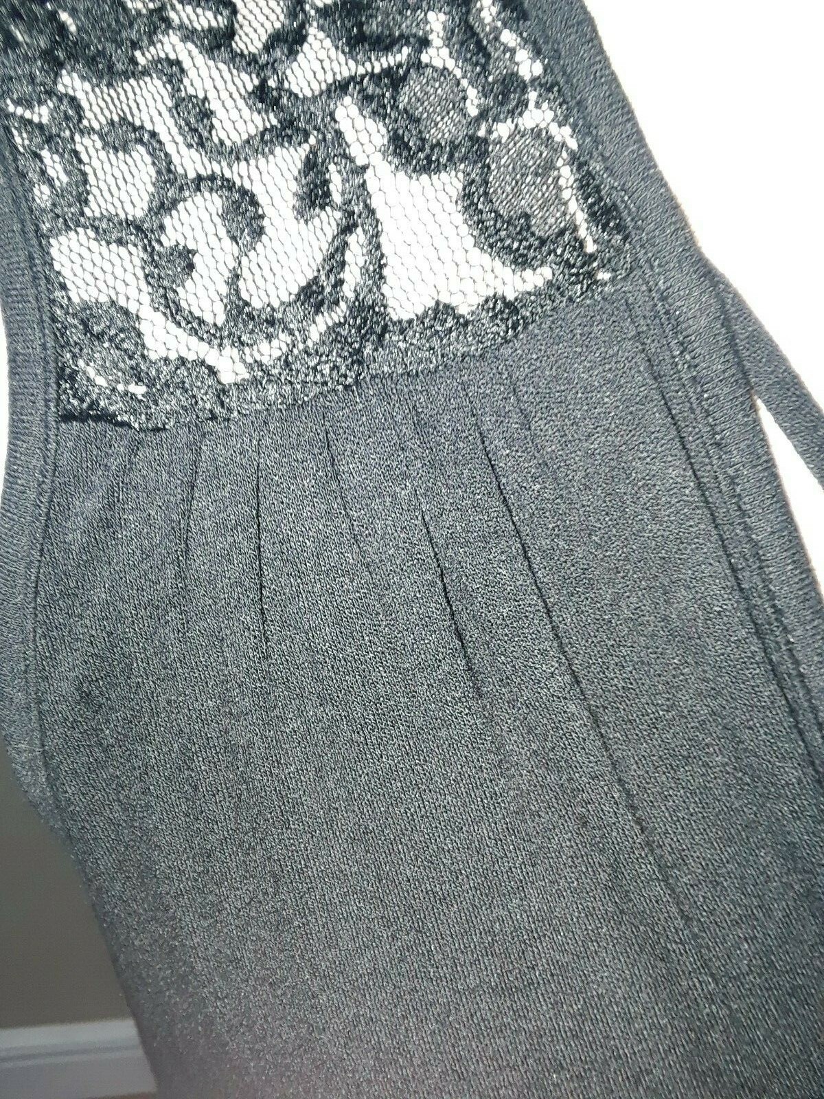 TA1-18 Free Kisses woman’s black sleeveless top size XL, new with tags soft lace