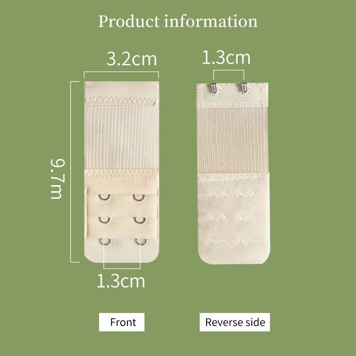 3Pcs Adjustable Bra Extender Back Clip Hook Elastic Underwear Strap Extension US