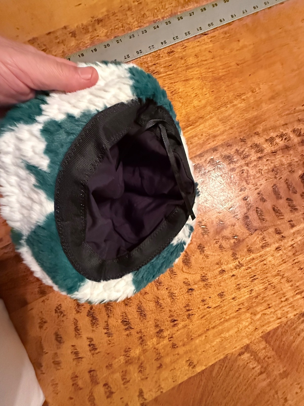 Thick Furry Fluffy Faux Fur Bucket Hat Warm Fisherman Plush Winter Hat Women E1
