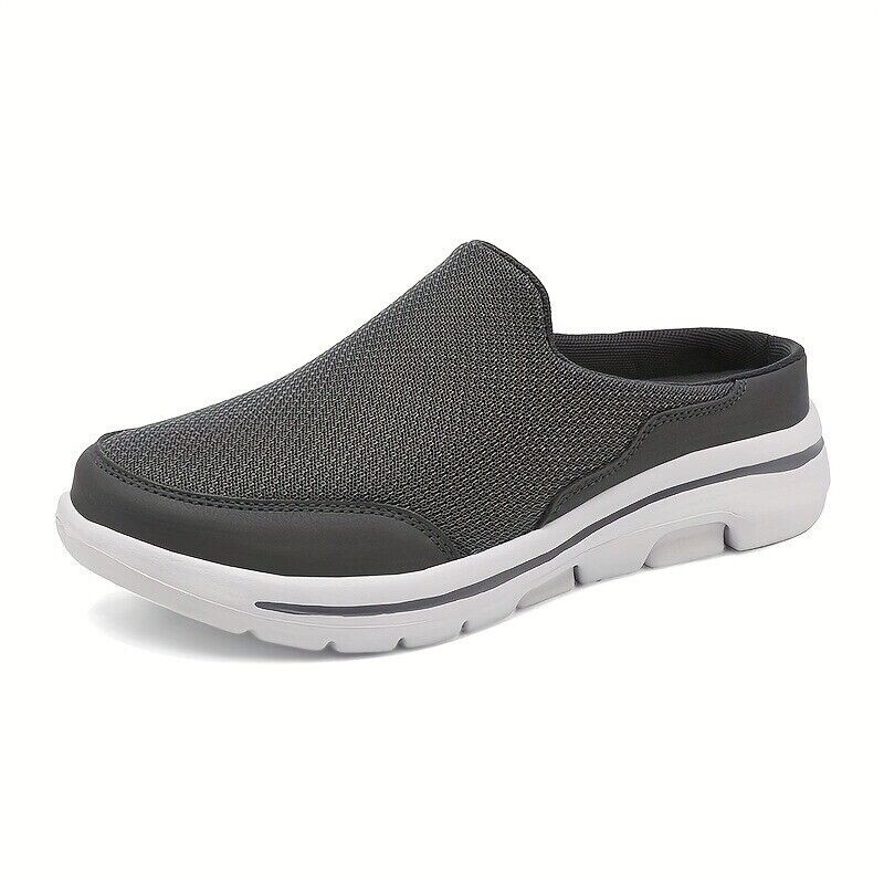 Men’s Slip-on Mules Half Sneakers Casual Walking Shoes Outdoor Backless Sneakers