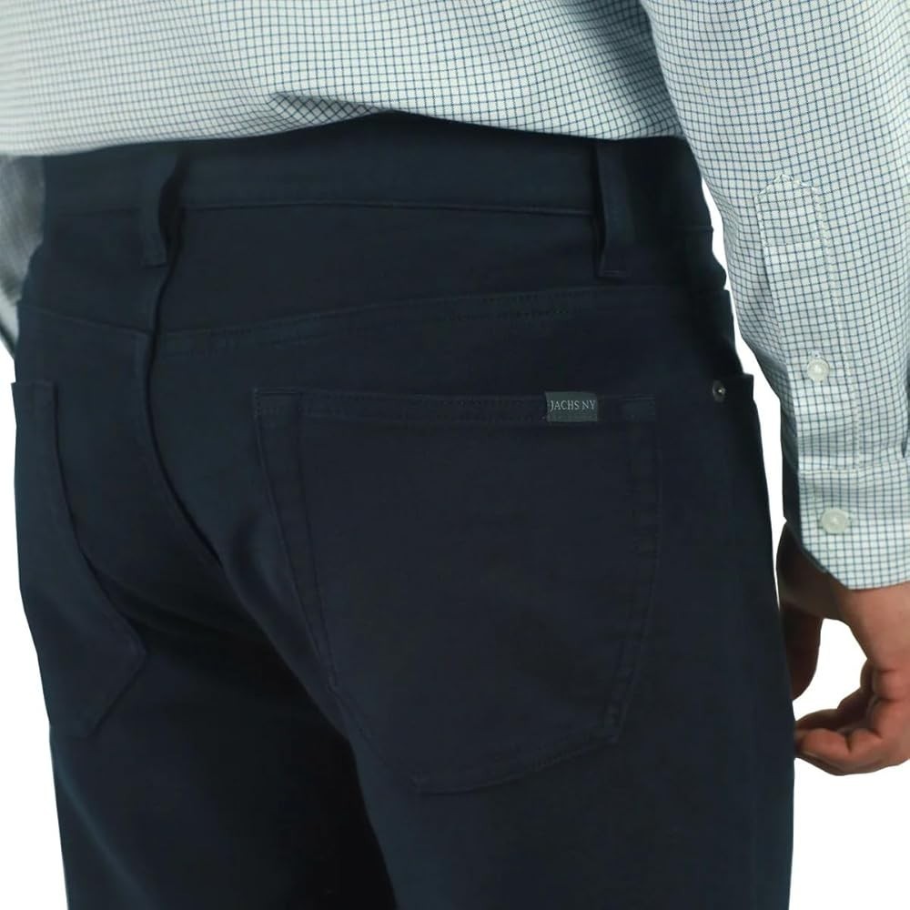 Jachs New York Men’s Straight Fit Stretch 5 Pocket Twill Pant Gray,Tan,Navy New!