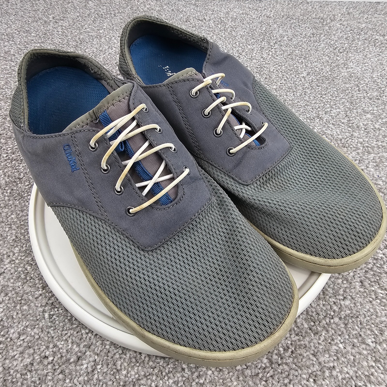 Olukai Nohea Moku Shoes Gray Mesh Slip On Causal Boat Mens Size 9