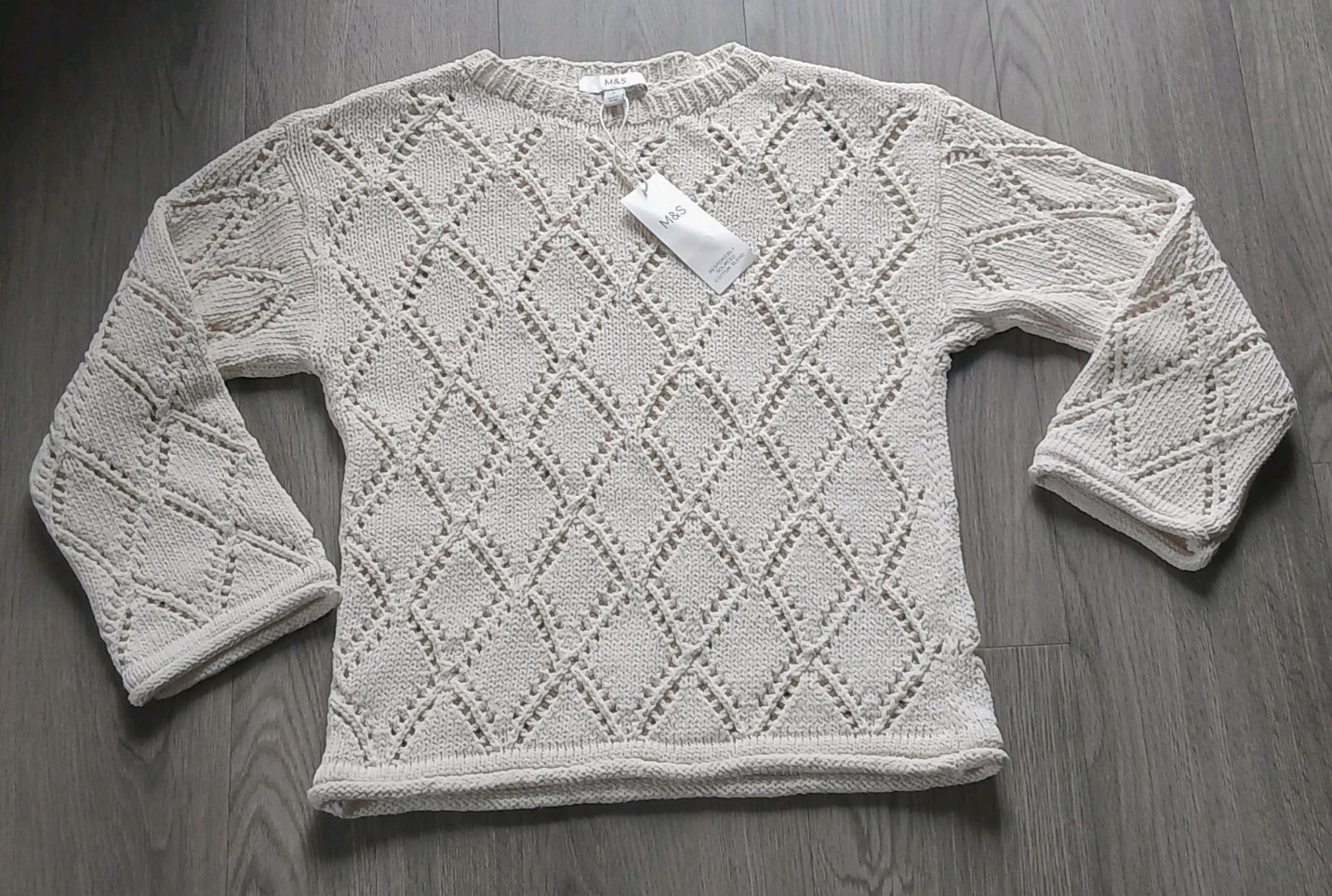 M&S Women/Ladies Natural Cotton Blend Jumpers Size Medium -BNWT-