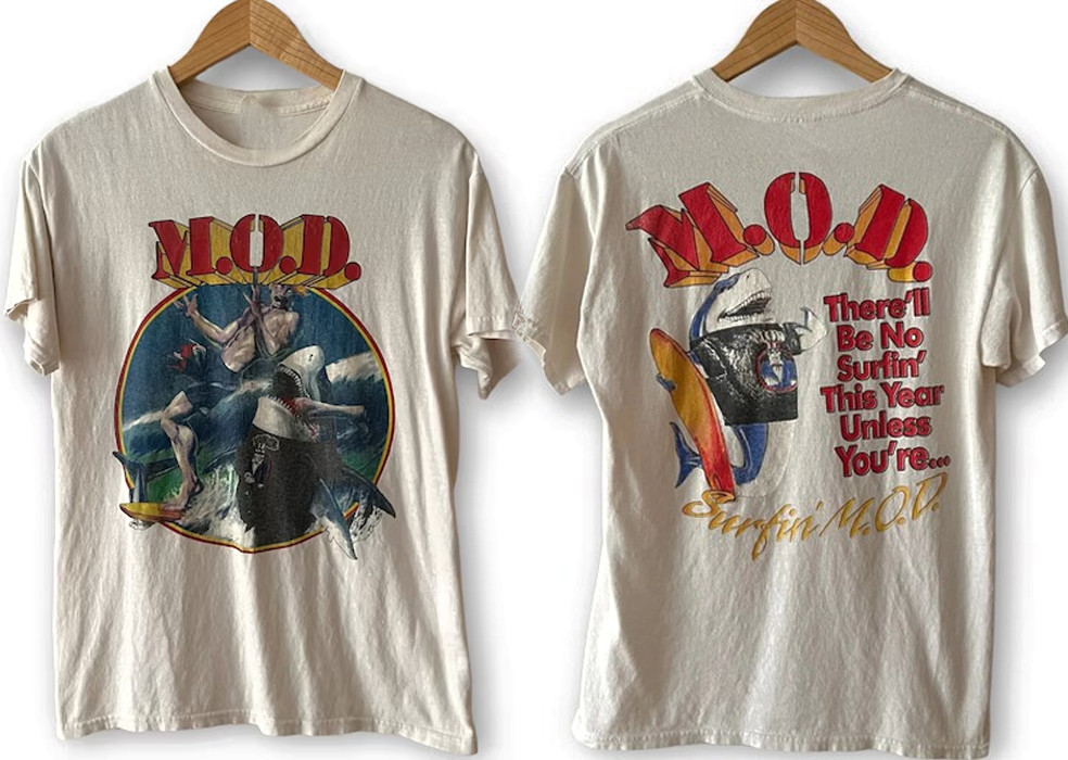 2 Sides 1980s M.O.D. Surfin MOD band Vintage Band Sand Shirt S-5XL MI471