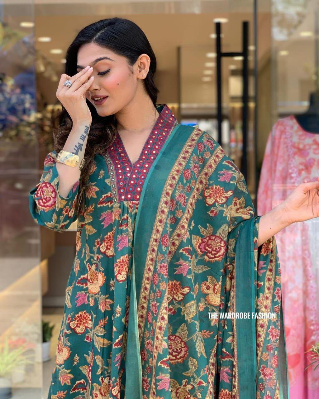 Indian Women Designer Kurta Set Dress Bollywood Beautiful Ethnic Kurti Pant Set