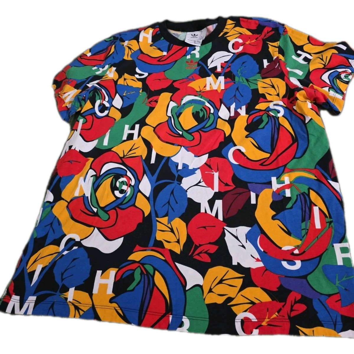 Adidas Originals US Size L RICH MNISI All Over Print Loose Tee T Shirt Top