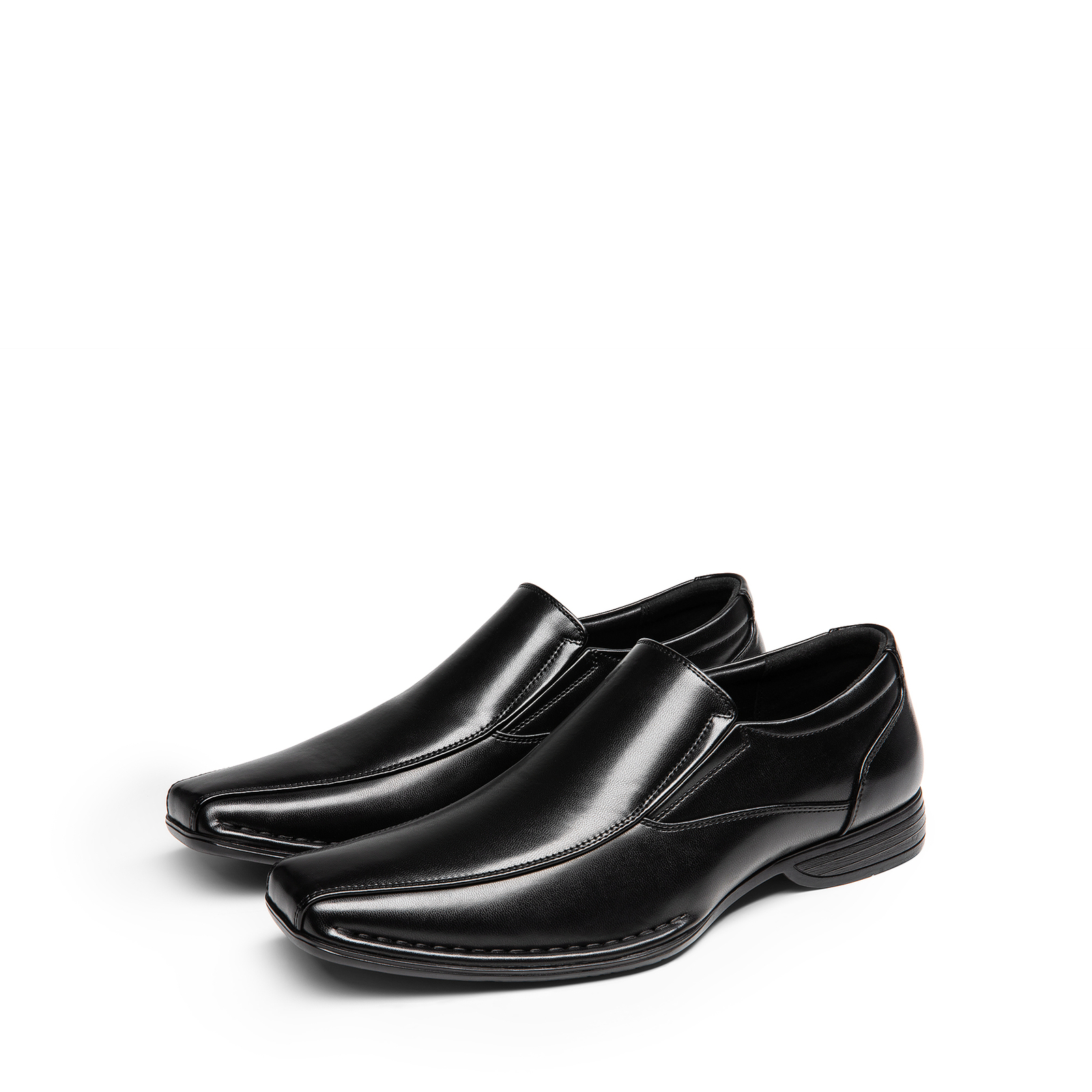 Mens Oxford Shoes Slip On Loafers Square Toe Business Wedding Dress Shoes