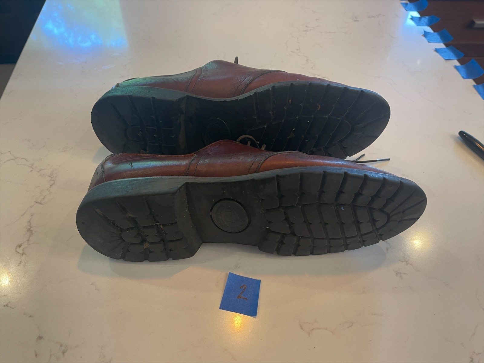 H.S. TRASK 12 M Bison Leather Saddle Shoes Model #4066
