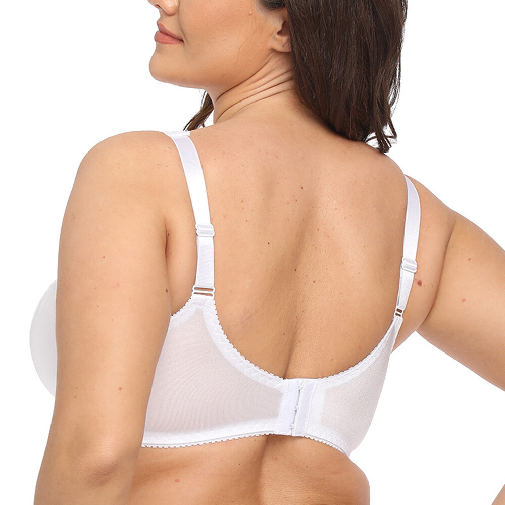 Women’s Sexy Lace Embroidered Bras Full Coverage Unlined Underwire Plus Size Bra