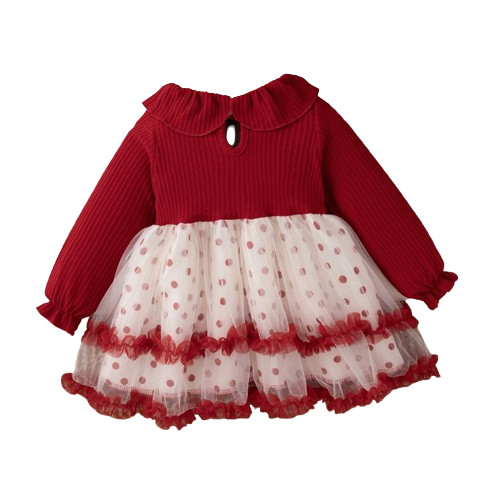 Baby Girl Dress, Cute Polka Dot Children’S Clothing Suitable For Babies Aged 6M