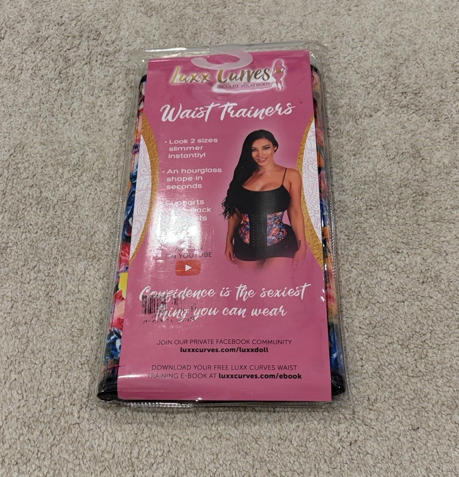New In Package Luxx Curves Roses Waist Trainer Size 2XL, Medium Torso