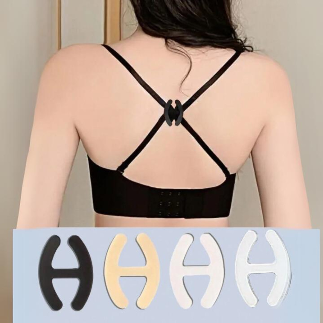 4 Pcs Women Bra Strap Holder Clips for Racerback Anti-Slip Bra Cross Back Clips