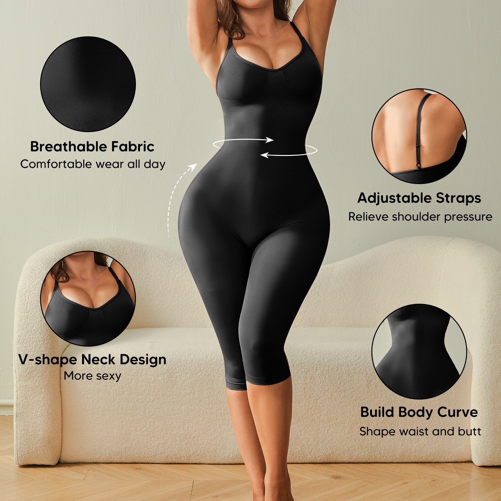 Fajas Colombianas Reductoras Levanta Cola Post Surgery Body Shaper Tummy Control