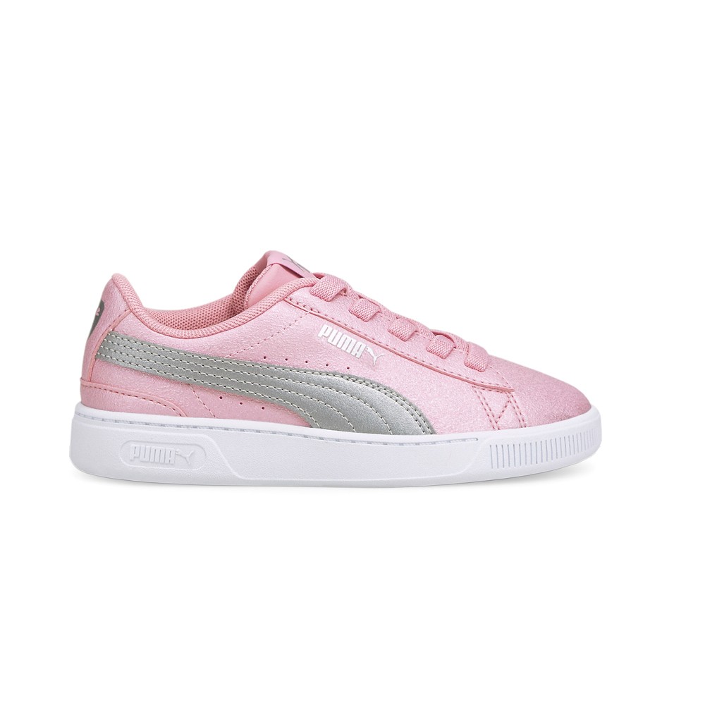 PUMA Vikky V3 Glitz Lace Up Youth Girls Pink Sneakers Casual Shoes 38470202