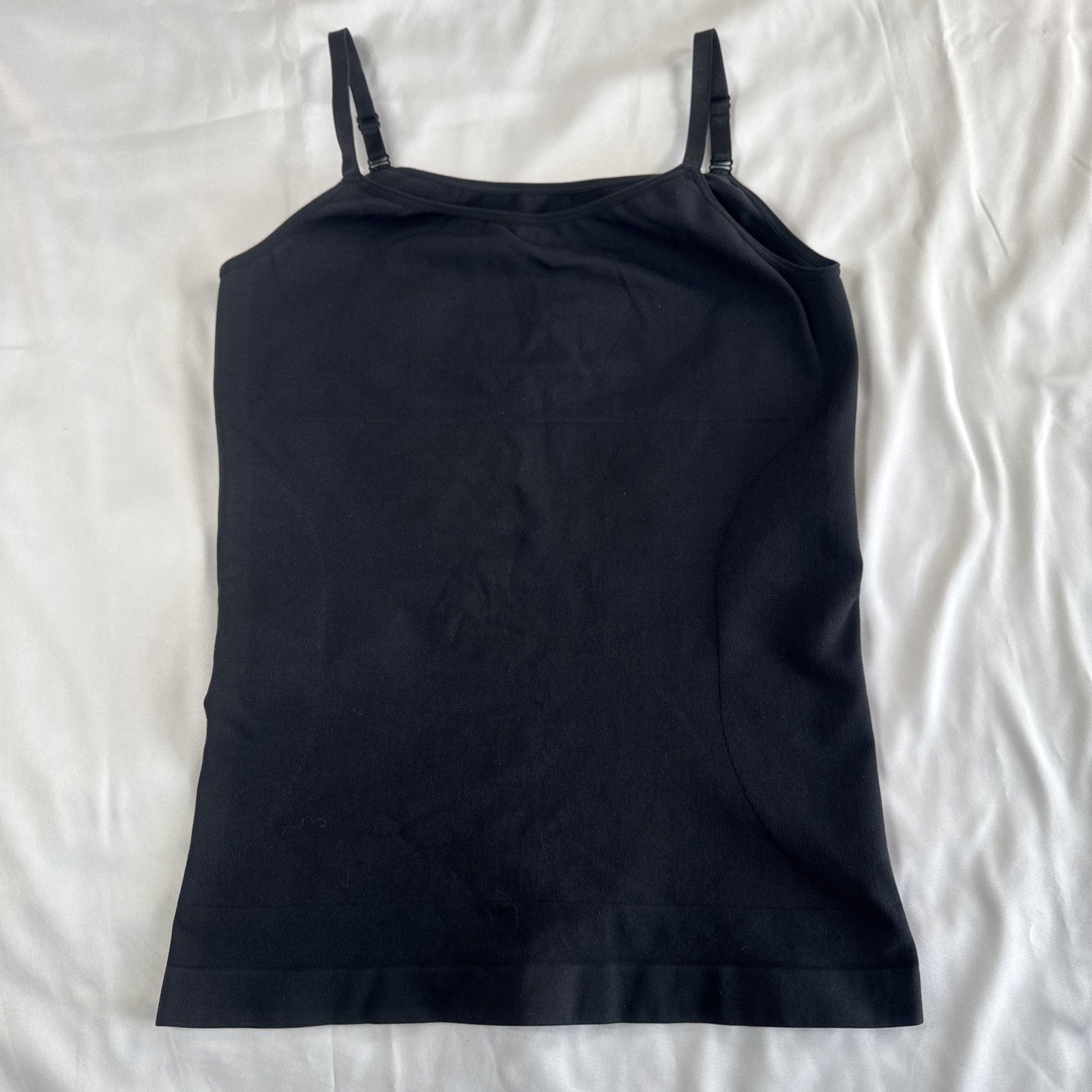 H937 SHAPERMINT All Day Everyday Scoop Neck Cami Black Womens Size 3XL