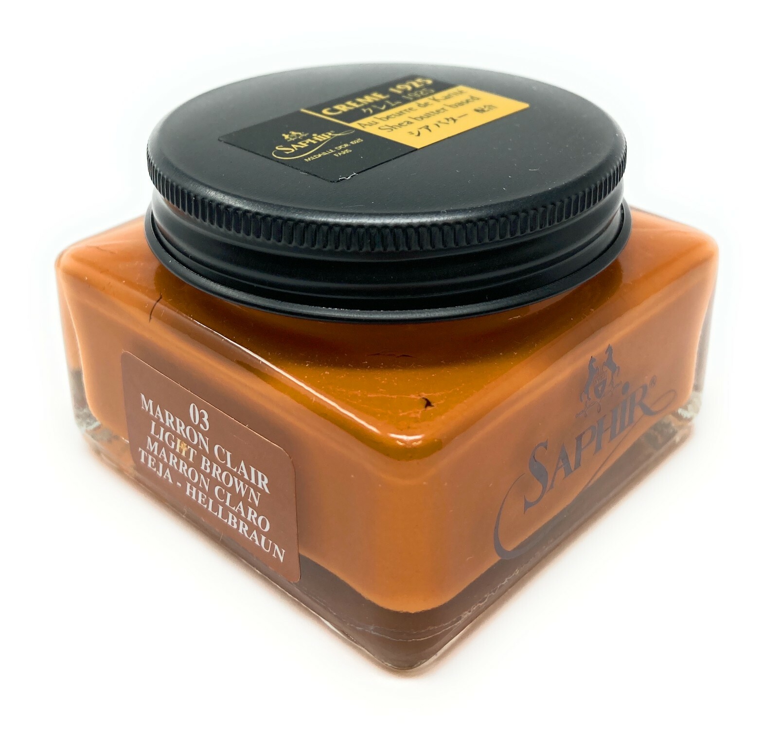 Light Brown Saphir Medaille d’Or Pommadier Shoe Cream 75ml Jar – Made in France