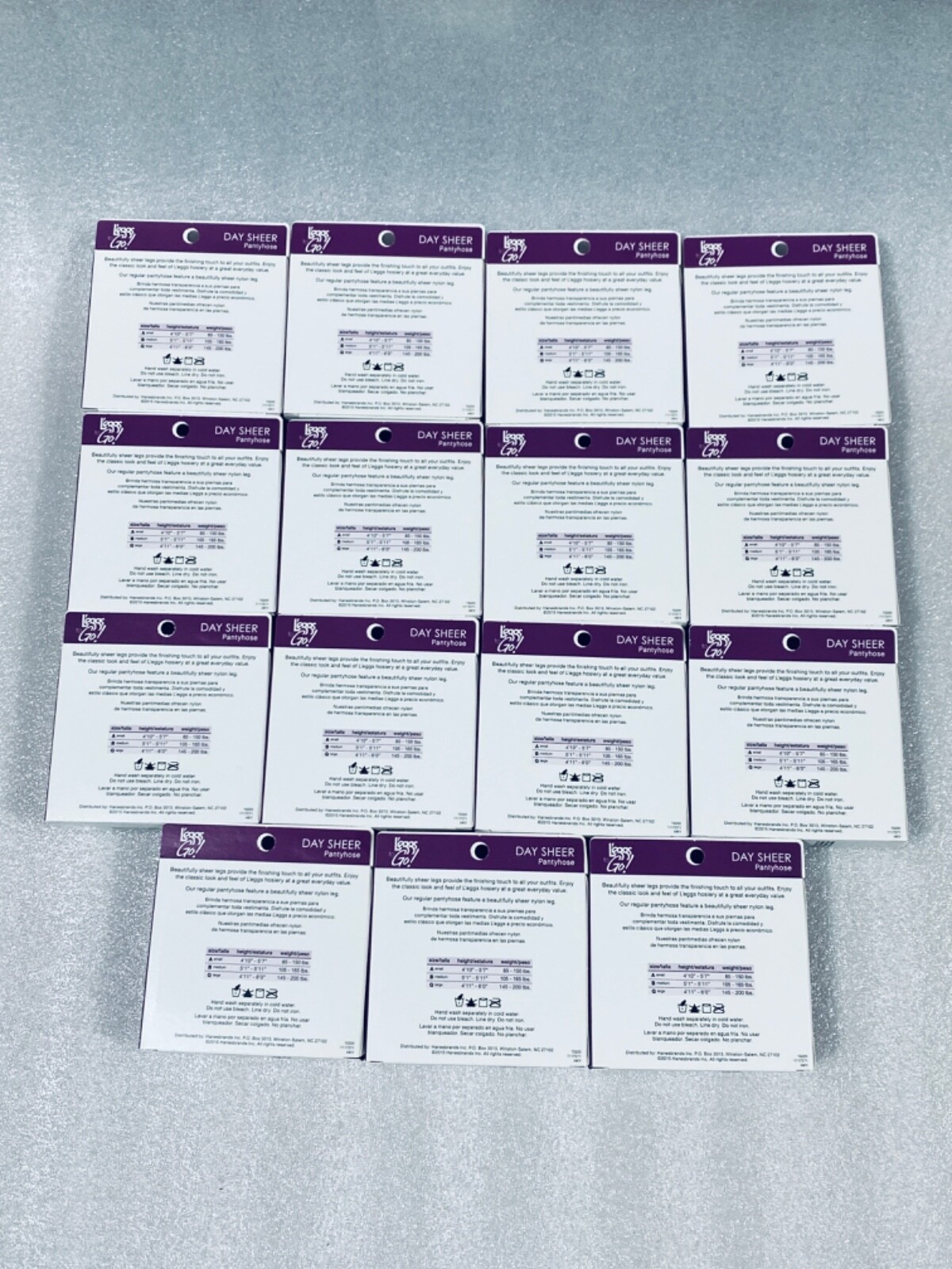 Lot Of 15 New – L’eggs to Go! Day Sheer Pantyhose – Size Q – Off Black Sheer Toe