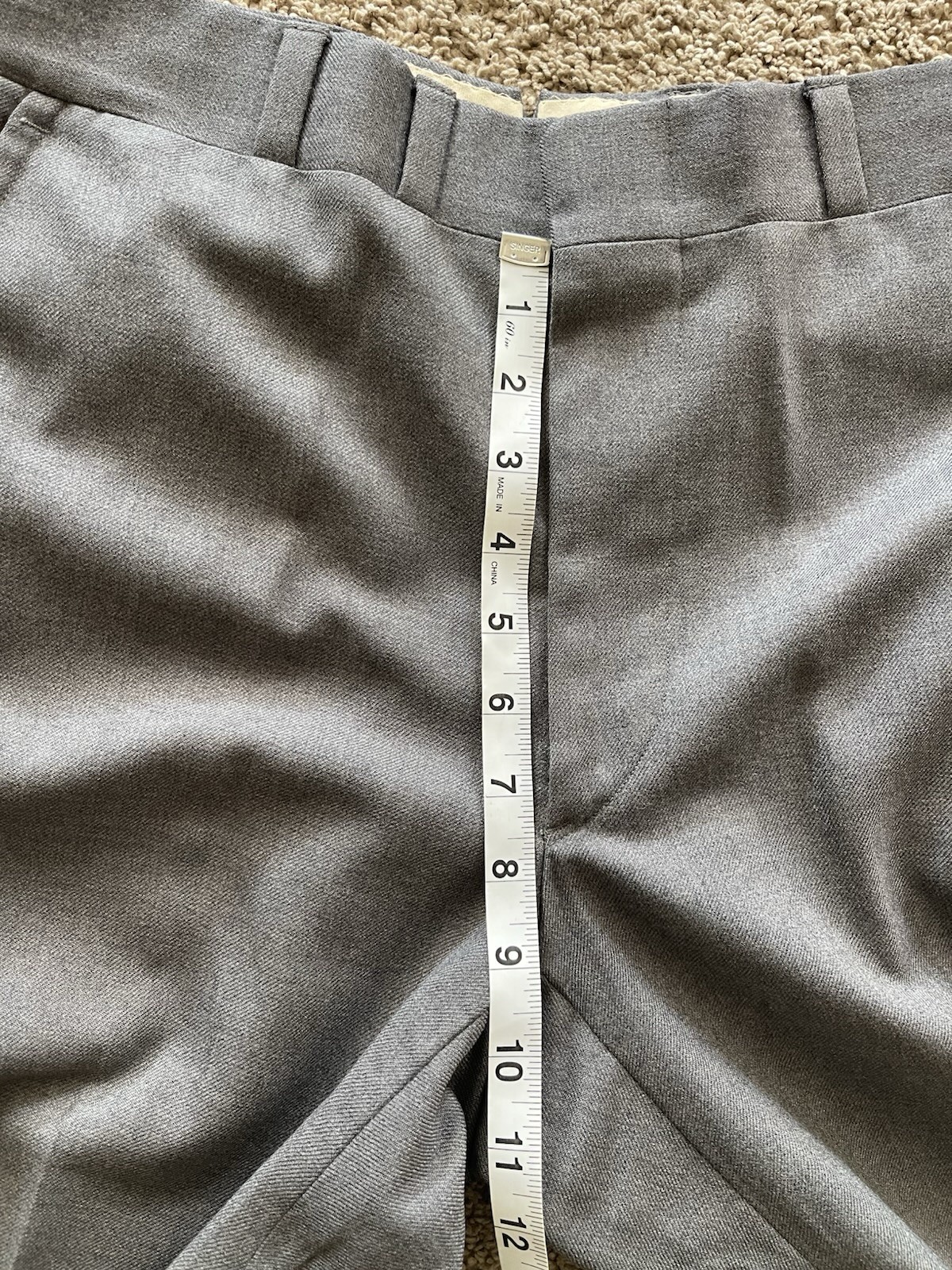 Corbin Prime Flannel Pants Men 32×27 Gray Wool USA