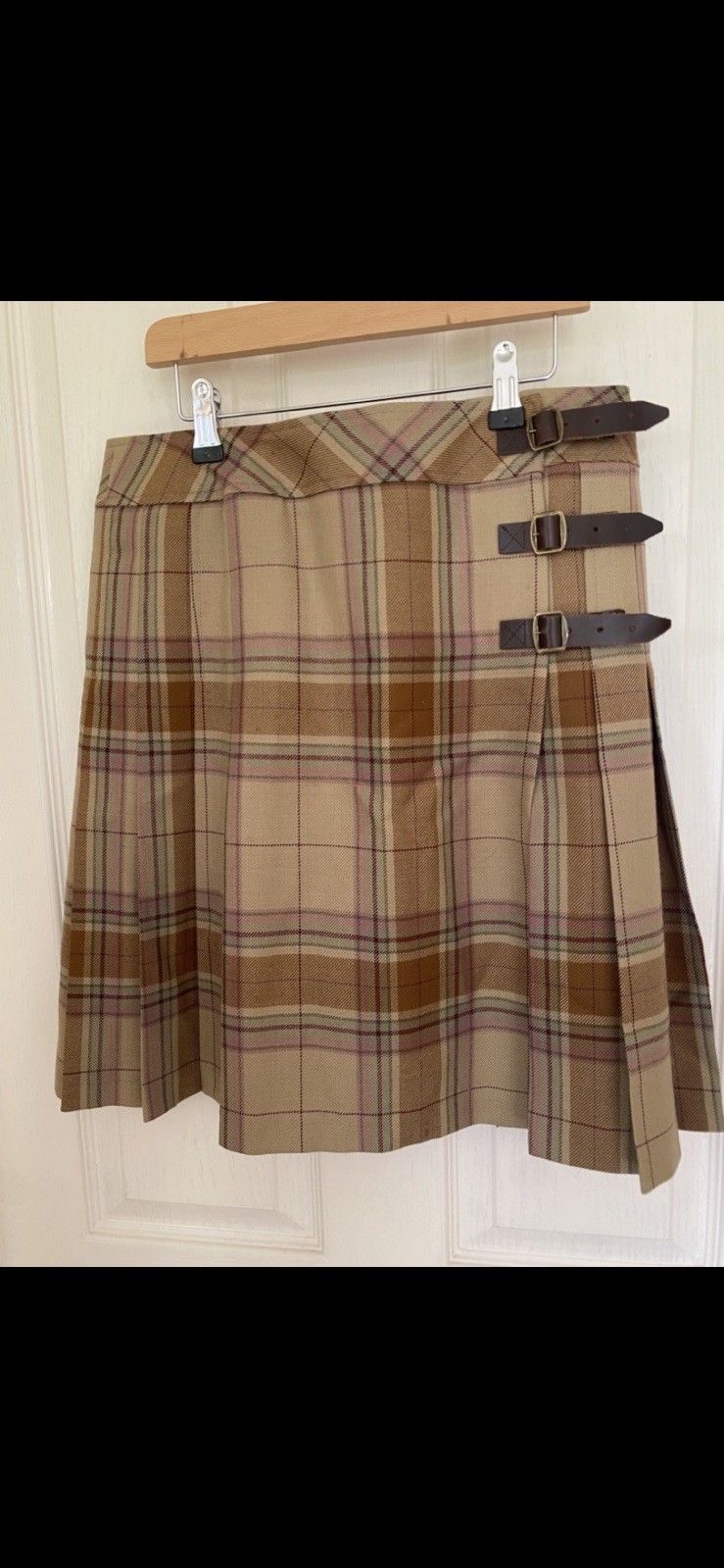Really Wild Ladies Kilt Skirt With Buckles Wool Tweed worn once