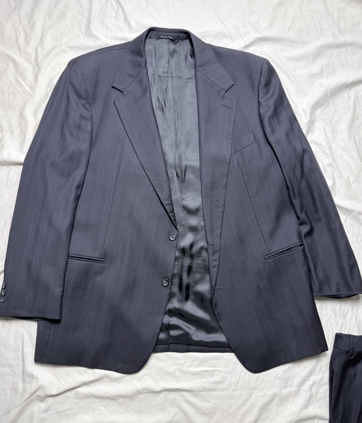 Vito Rufolo Suit Mens 48R 43×28 Made in Italy Lessona Super 100s 2 Piece Cuffed