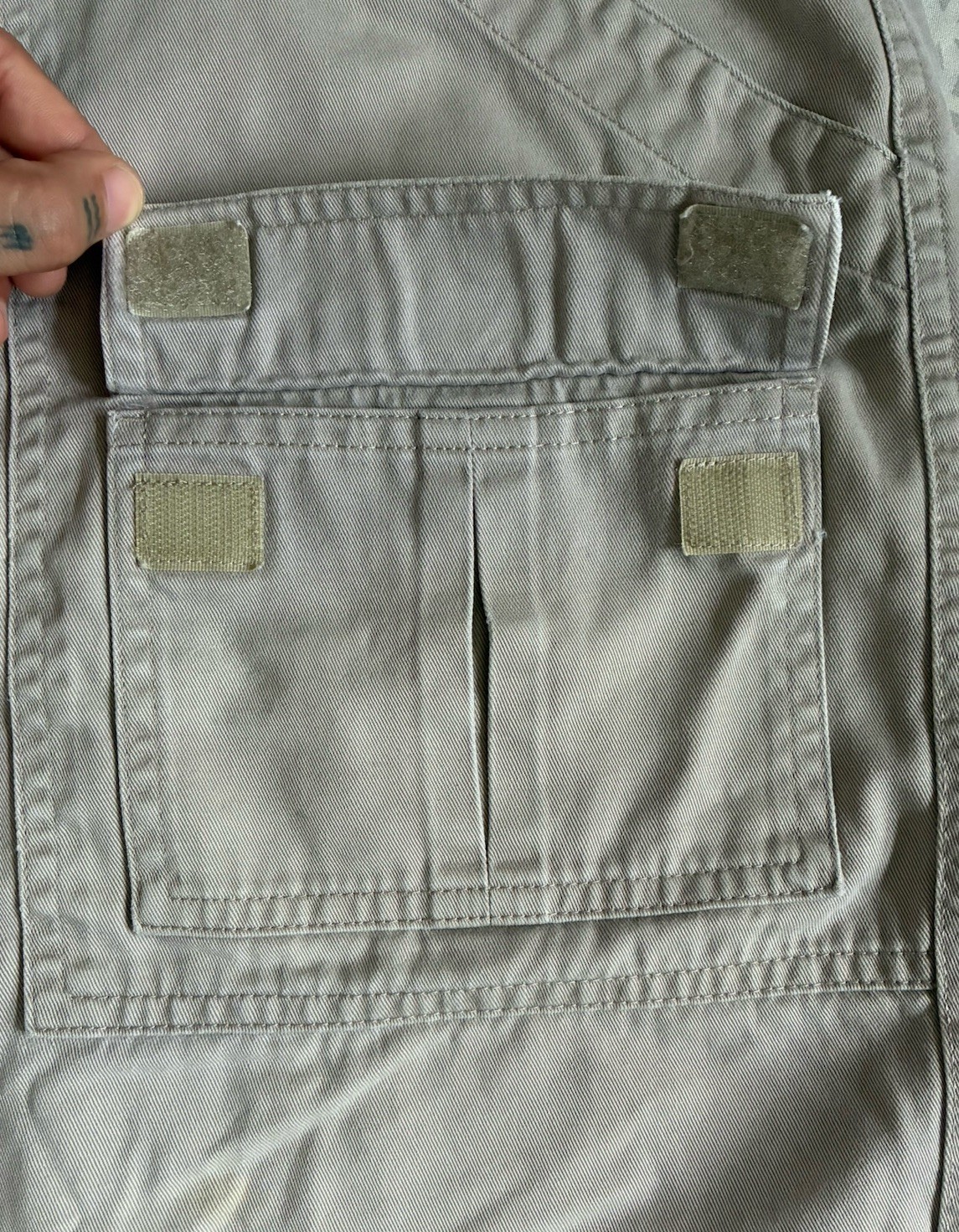 Croft & Barrow Shorts Mens 38 Beige Cargo Cotton Outdoor Hiking Camping Travel