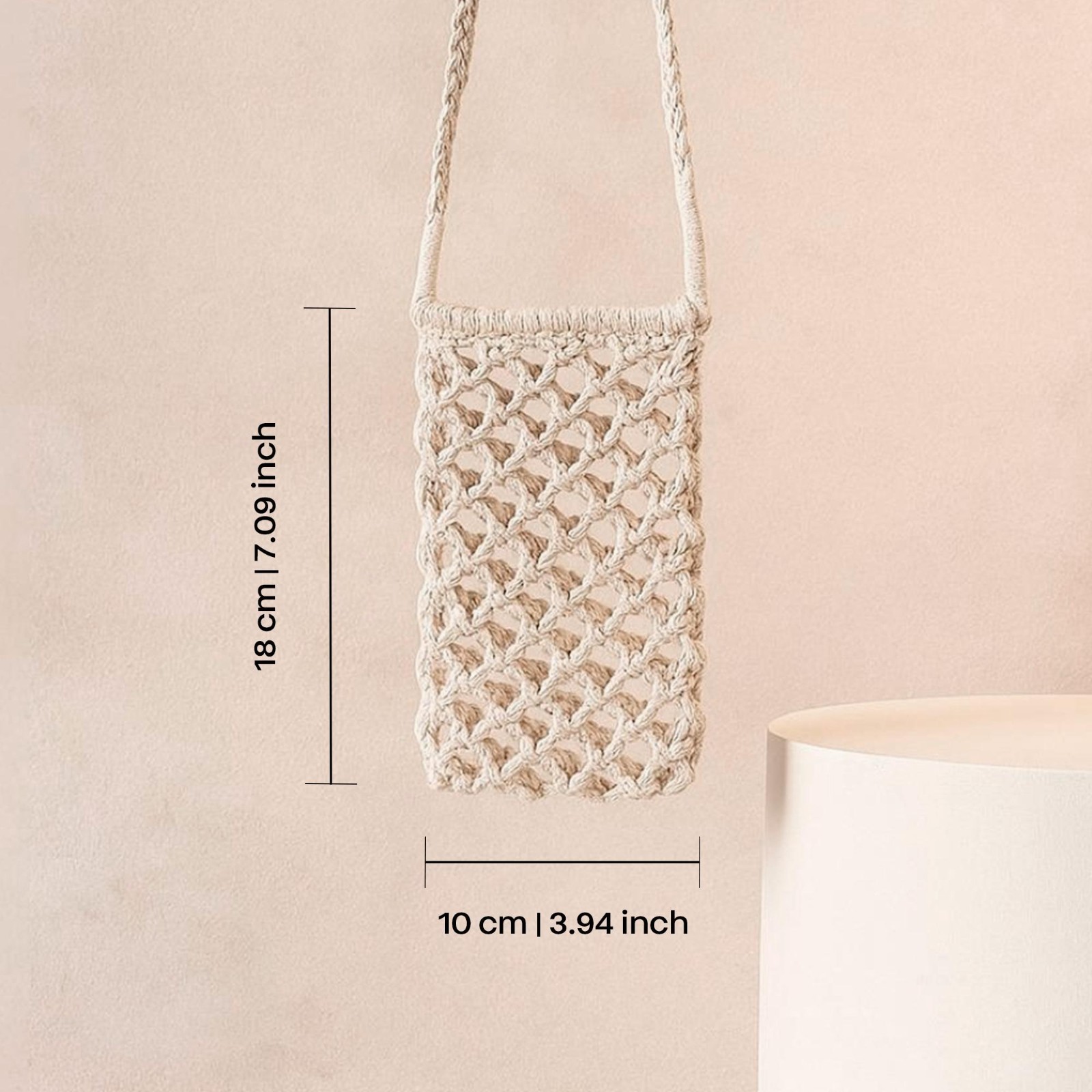 Macrame Crossbody Phone Bag Boho Woven Summer Purse Free Shipping US