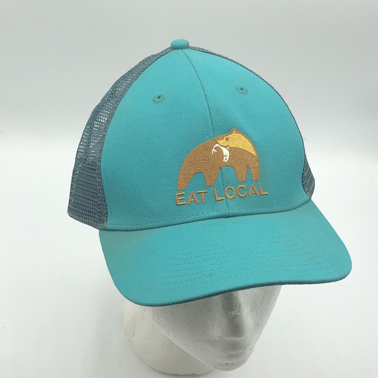 Patagonia Eat Local Up Stream Bear LoPro Snapback Trucker Hat Adjustable Cap
