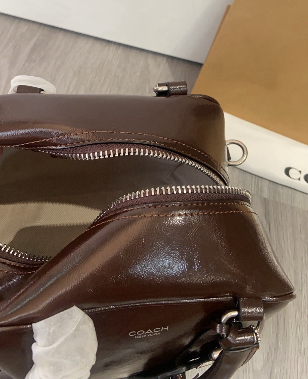 COACH Cube Rogue Bag 20 Shoulder Bag Maple CBH04 Outlet NEW leather