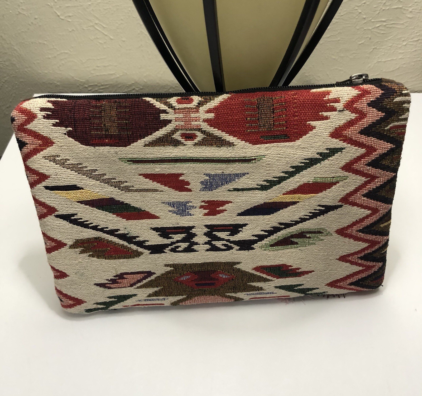 Clutch Artisan Tapestry ￼style Western Print Bead Bag