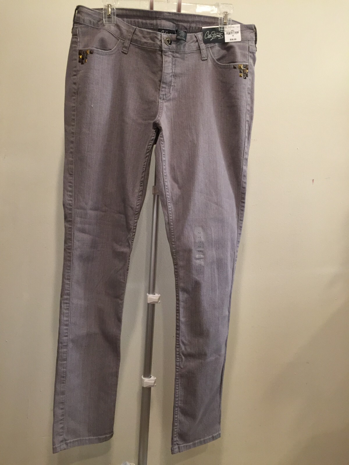 City Streets Casual, Jeans, Juniors SZ 13, Grey, Tag $38.00, NWT