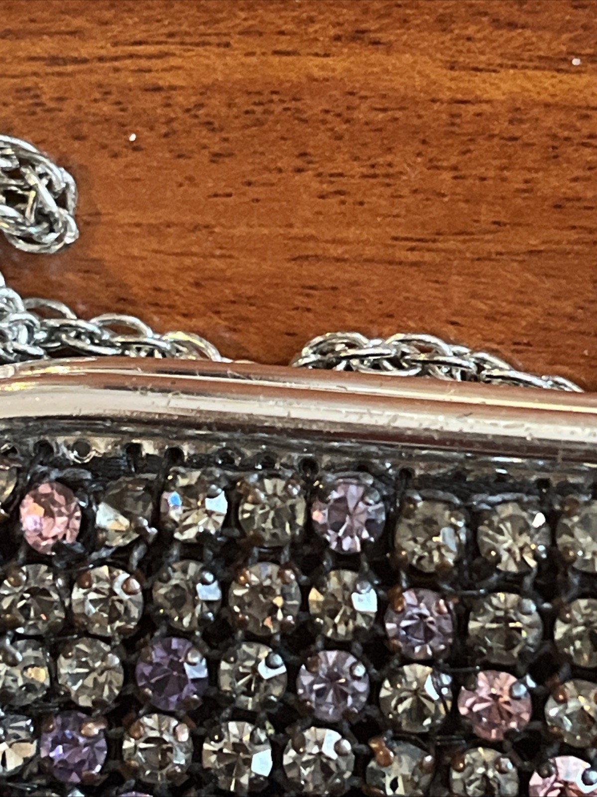 Beautiful Vintage Colorful Rhinestone clutch Made In West Germany READ